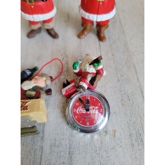 Vintage Coca-Cola time Santa Claus sleigh variety ornament Xmas set unique - Picture 3 of 6